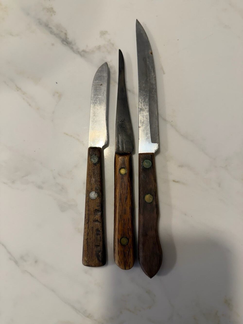 Three Vintage Knives Including 3.5" Old Hickory And Super Edge Paring Knife